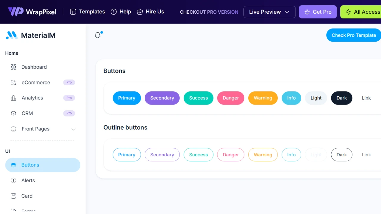 MaterialM Free Bootstrap Admin