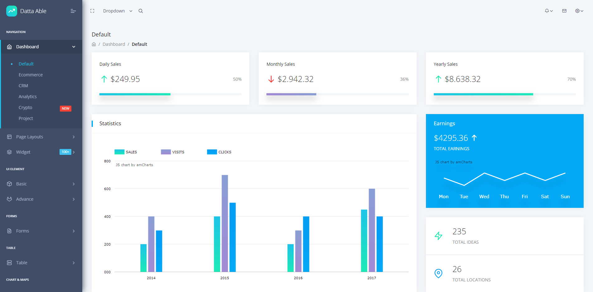 Datta Able React Admin Template
