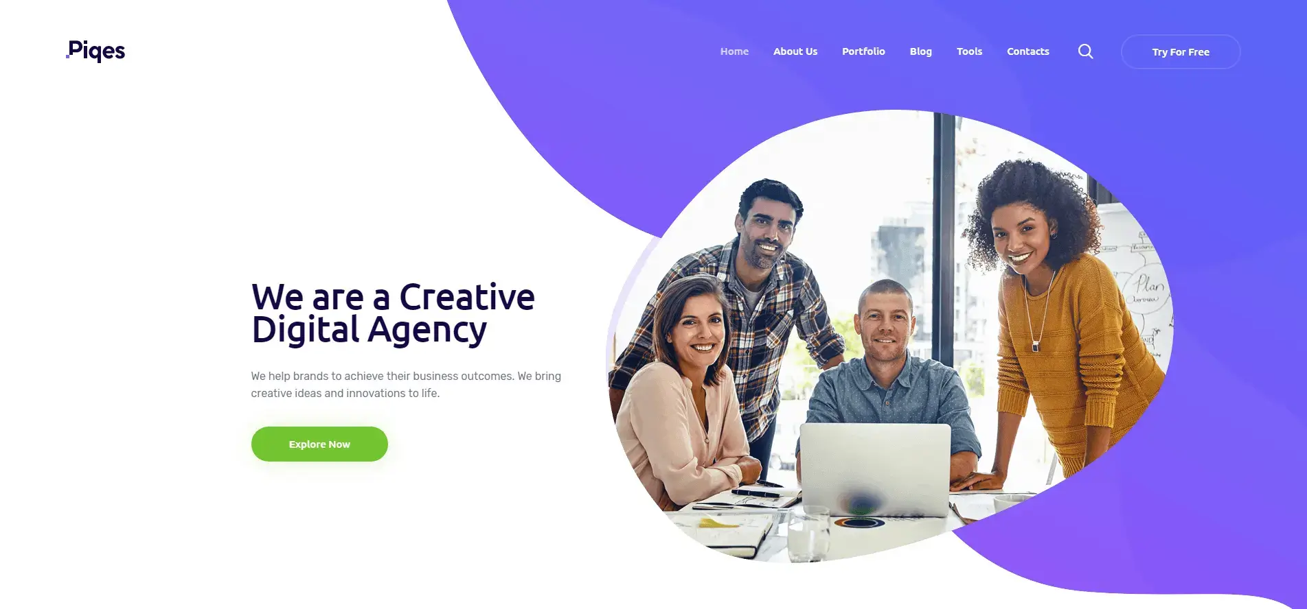 Piqes | Creative Startup & Agency WordPress Theme