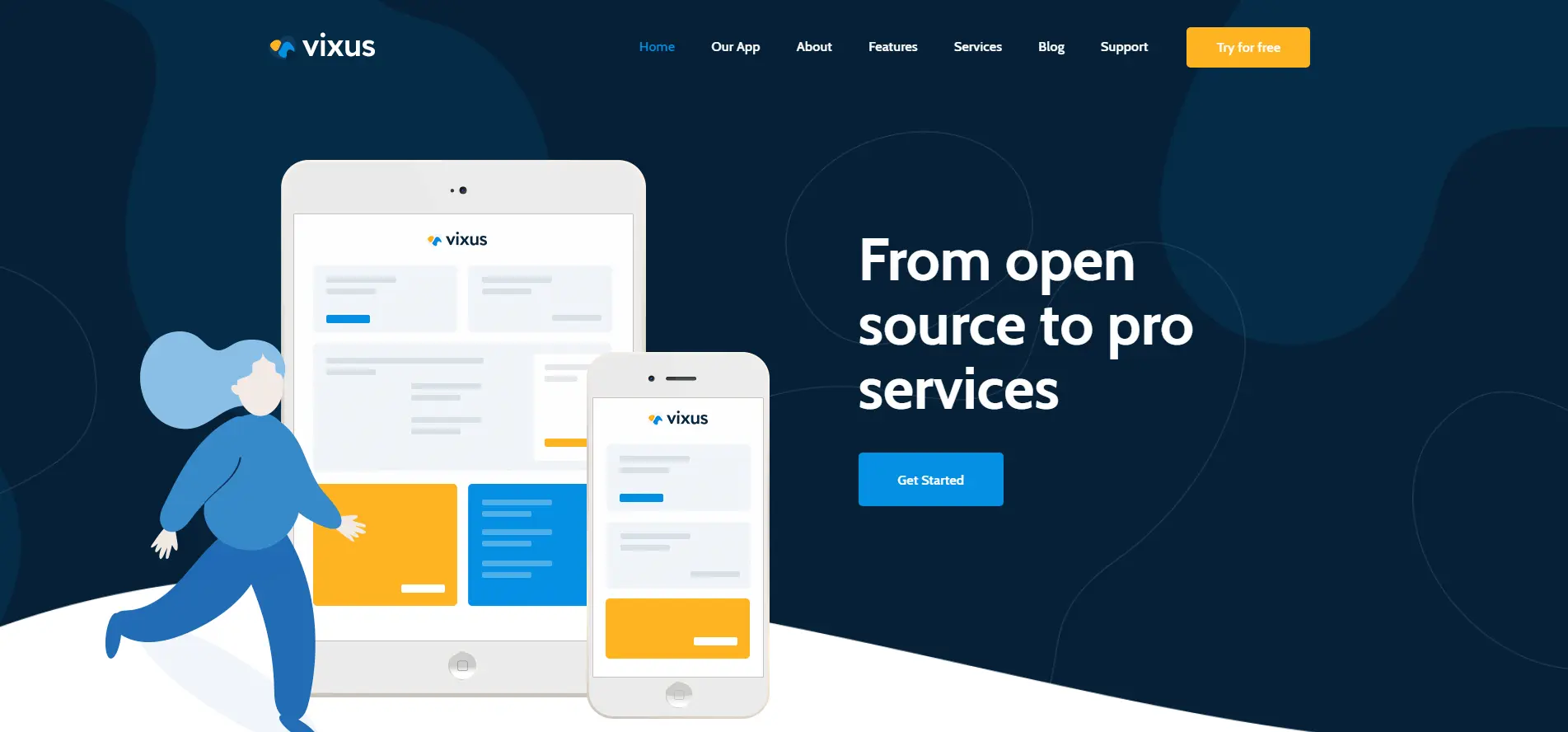 Vixus | Startup & Mobile App WordPress Landing Page Theme
