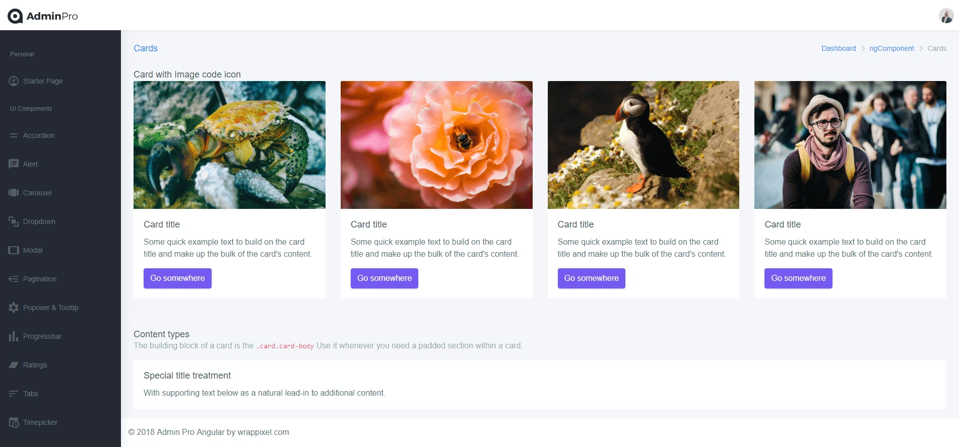 AdminPro Angular 8 and 7 Lite