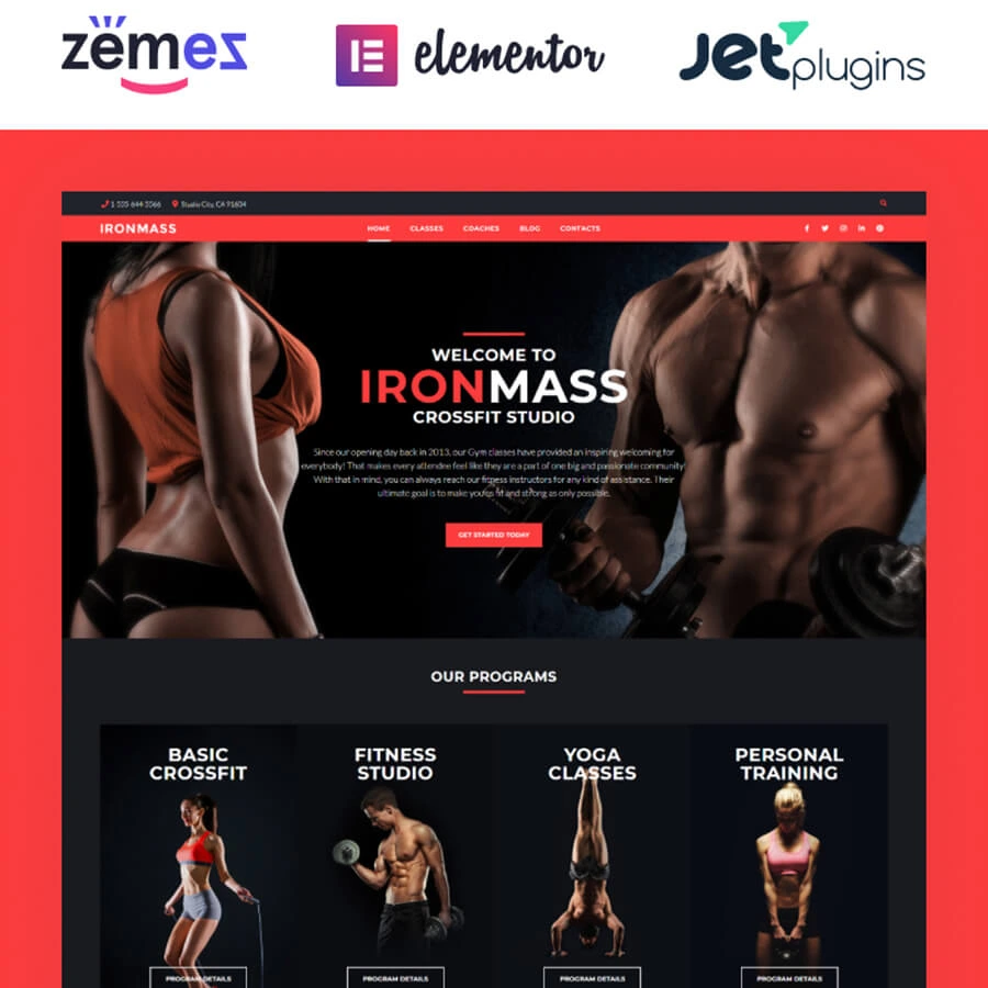 Gym Fitness Responsive Website Template