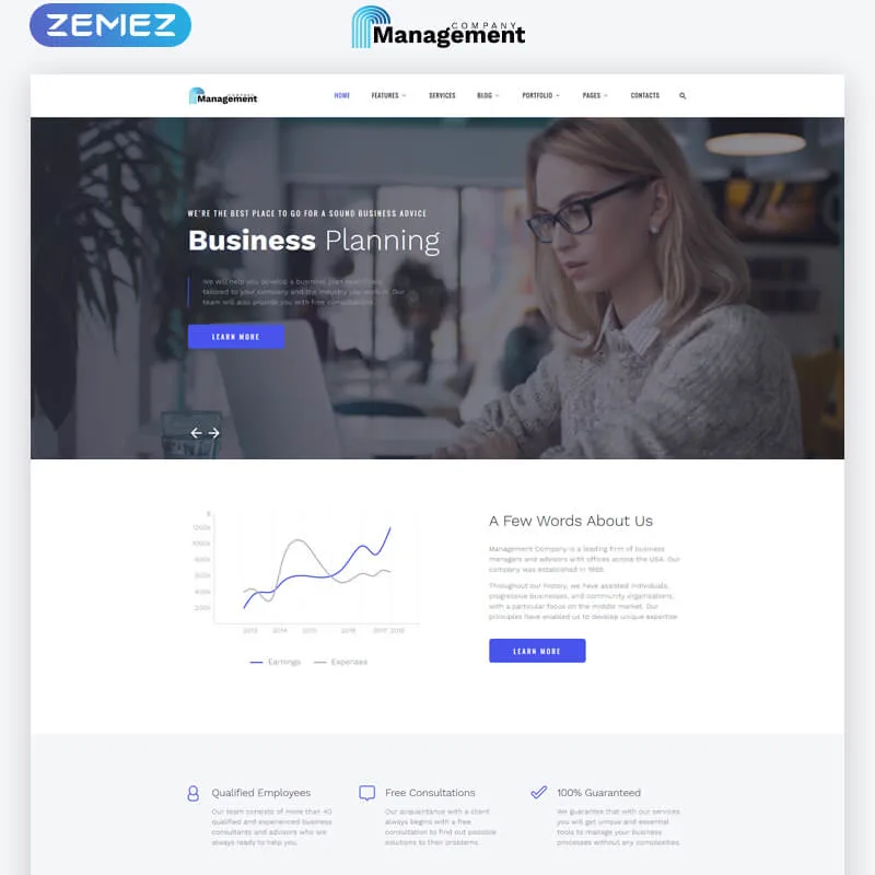 Management - Bootstrap Templates