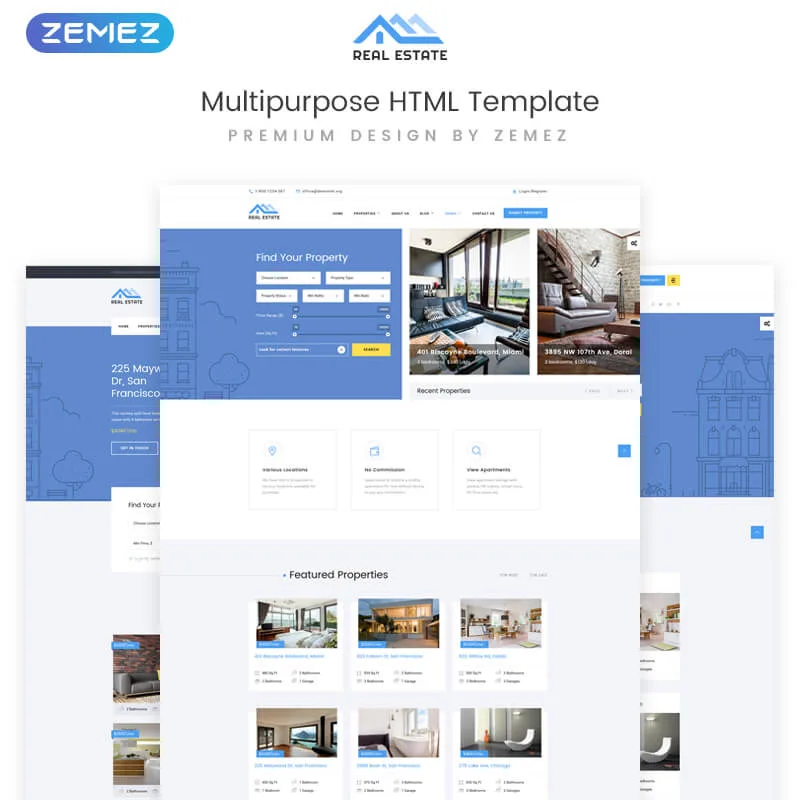 Real Estate - Bootstrap Templates