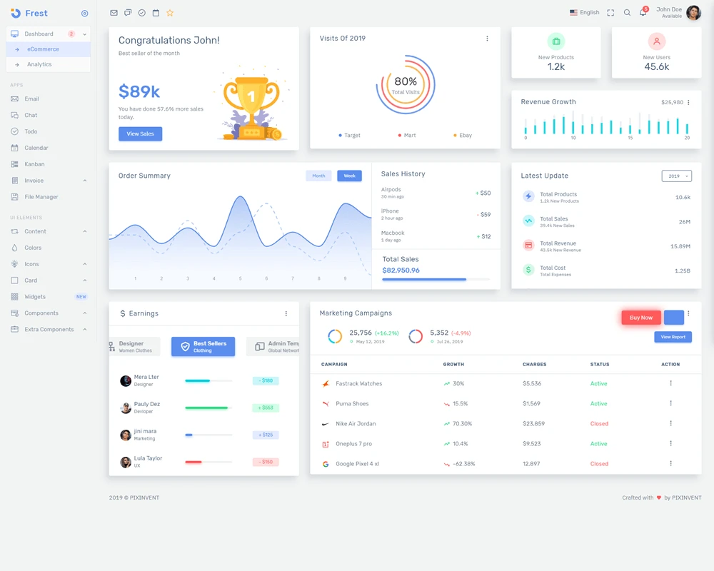 Frest - UI Admin Template