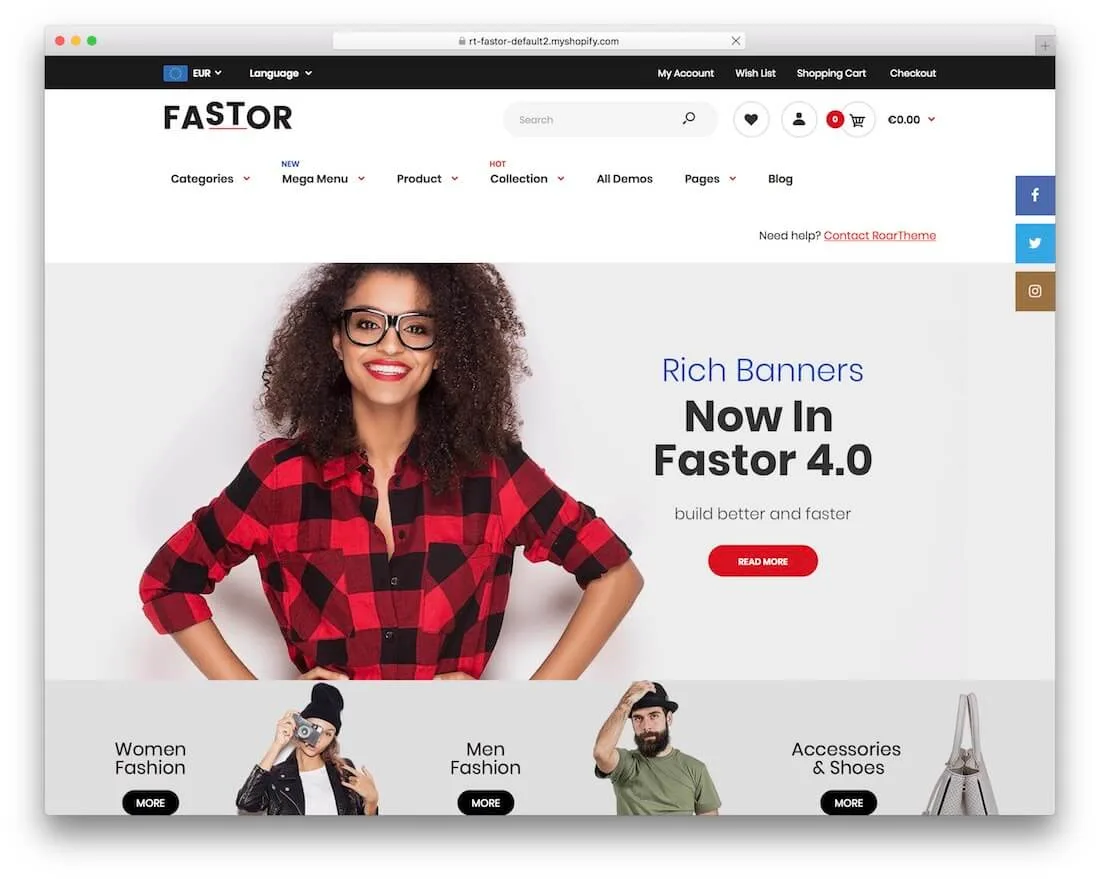 Faster - Shopify templates