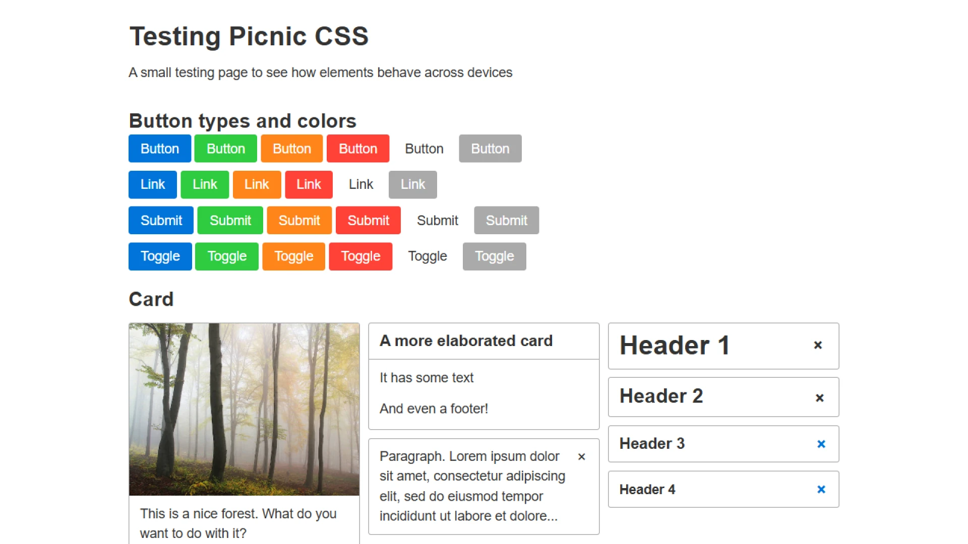 Picnic CSS