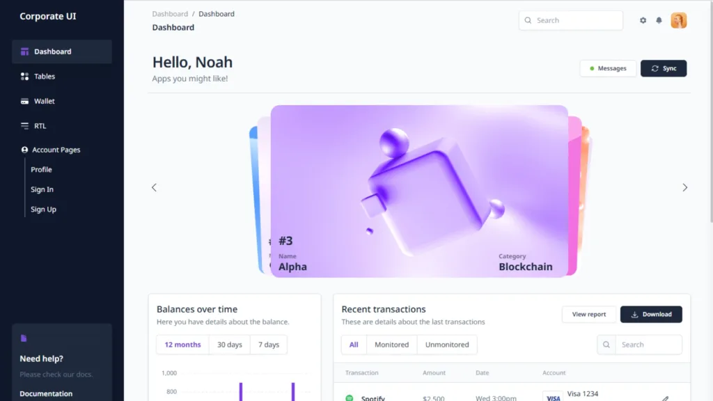 Download Best Free Bootstrap 5 Templates with Full Source Code from GitHub 7 Corporate UI Dashboard