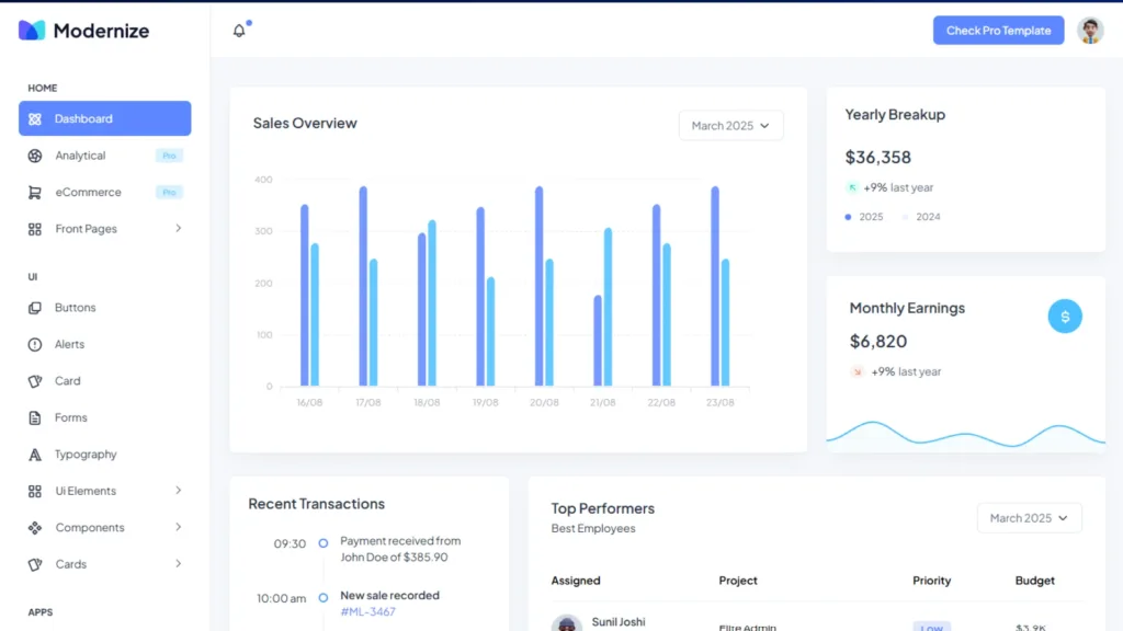 Download Best Free Bootstrap 5 Templates with Full Source Code from GitHub 11 Modernize Free Bootstrap 5 Admin Template