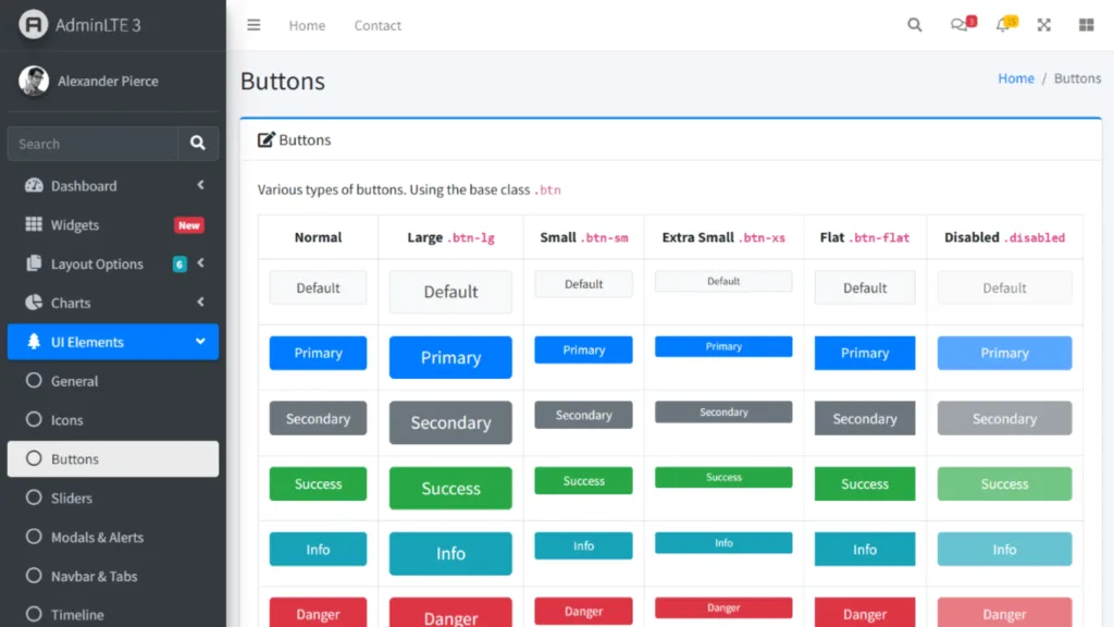 adminlte bootstrap admin dashboard template