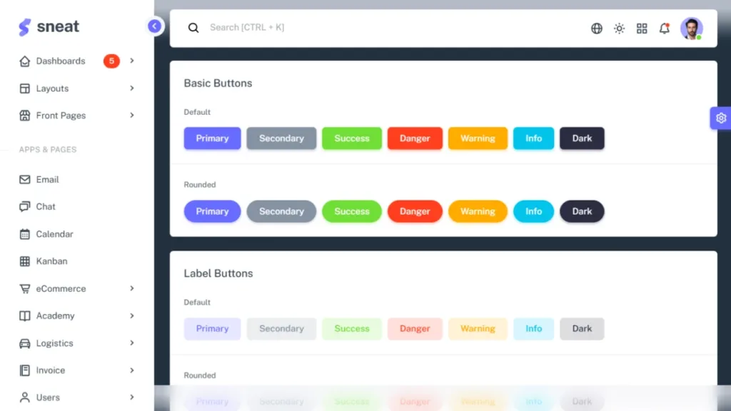 Sneat – ASP.NET Core MVC Admin Template​
