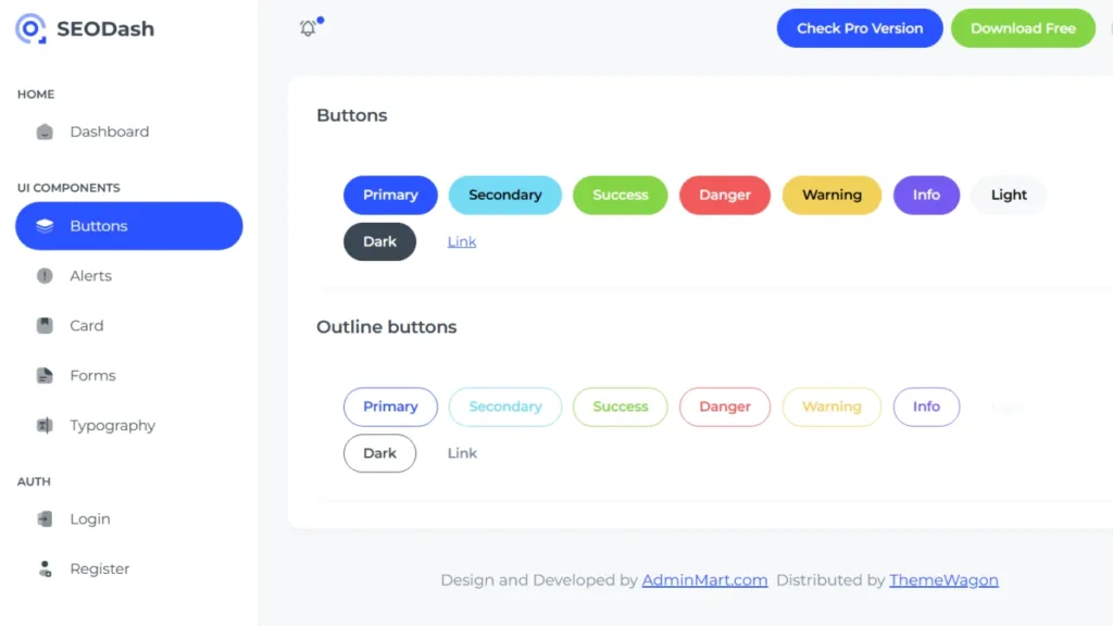 SEODash – Responsive Bootstrap 5 Admin Template