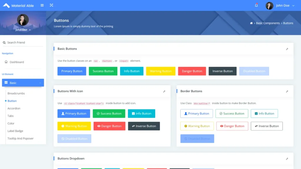 Material Able Bootstrap 4 Free Admin Template